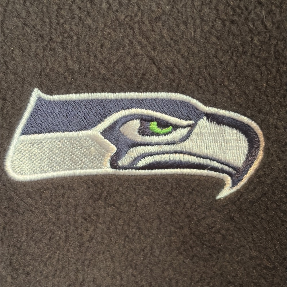 Seattle Seahawks Fleece Jacket Mens XXL Black Full Zip Pockets NFL Football - Picture 2 of 6